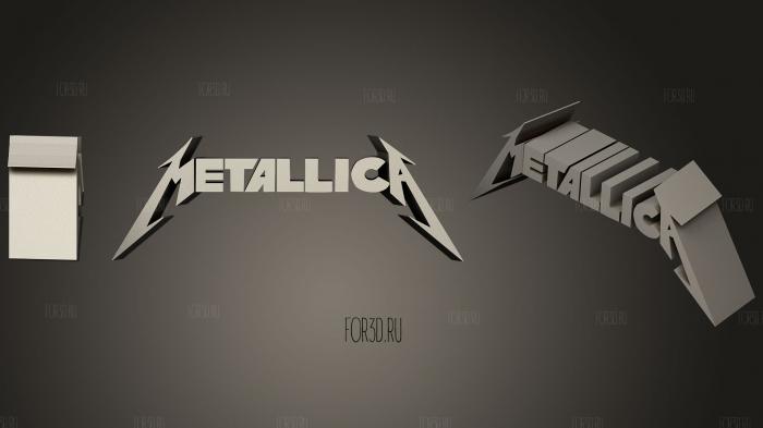 Metallica logo 3d stl for CNC